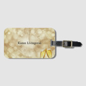 Silvesterabend mit Champagnerbrille Gepäckanhänger (Vorderseite (Horizontal))