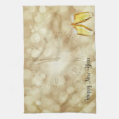 Silvesterabend mit Champagnerbrille Geschirrtuch (Vertikal)