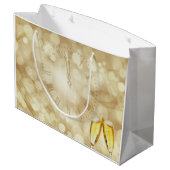 Silvesterabend mit Champagnerbrille Große Geschenktüte (Rückseite Schrägansicht)