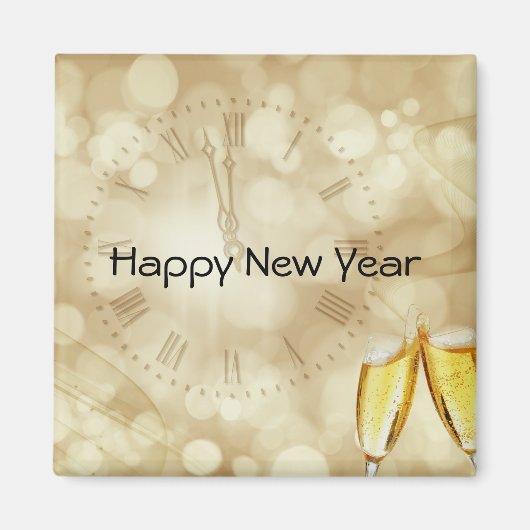 Silvesterabend mit Champagnerbrille Magnet (Vorne)