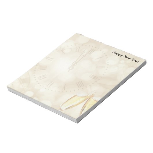 Silvesterabend mit Champagnerbrille Notizblock (Rotiert)