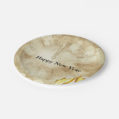 Silvesterabend mit Champagnerbrille Pappteller (Schrägansicht)