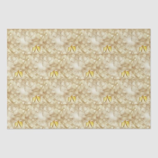 Silvesterabend mit Champagnerbrille Seidenpapier (Vorderseite)