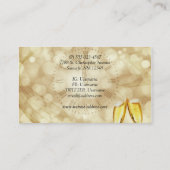 Silvesterabend mit Champagnerbrille Visitenkarte (Rückseite)