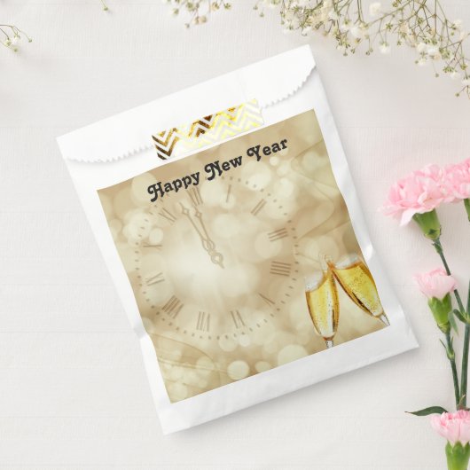 Silvesterabend mit Champagnergläsern Gefallen Tasc Geschenktütchen (Versiegelt)