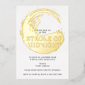 Silvesterabend-Party am Stroke of Midnight Folieneinladung (Vorderseite)