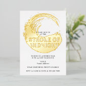 Silvesterabend-Party am Stroke of Midnight Folieneinladung (Stehend vorne)