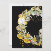 Silvesterabend-Party Einladung Eleganter Kranz (Rückseite)