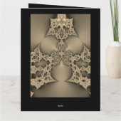 Silvesterabend-Party Einladung - goldenes Fraktal (Rückseite)