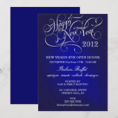 Silvesterabend-Party Einladungen - Mitternachtsbla (Vorne/Hinten)