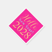 Silvesterabend Party heiß rosa Serviette (Ecke)