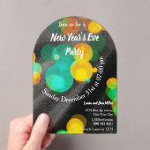 Silvesterabend-Party-Multicolor Acryleinladungen (Insitu (Handheld))