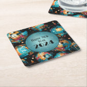 Silvesterabend Party Untersetzer-Ball Rechteckiger Pappuntersetzer (angewinkelt)