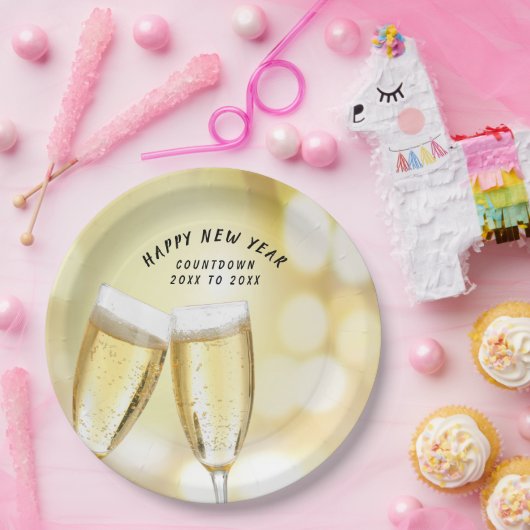 Silvesterabend & Toast Party Pappteller (Party)