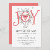 Silvestercocktail-Party Einladung (Vorne/Hinten)