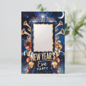 Silvestereinladungskarte Einladung (Stehend Vorderseite)