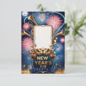 Silvestereinladungskarte für das Silvesterfest im Einladung (Stehend Vorderseite)