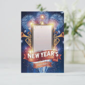 Silvestereinladungskarte für das Silvesterfest im Einladung (Stehend Vorderseite)