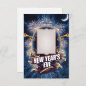 Silvestereinladungskarte für das Silvesterfest im Einladung (Vorne/Hinten)