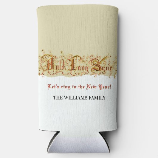 Silvesterfeier Auld Lang Syne Party Selters Dosenkühler (Vorderseite)