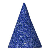 Silvesterfeier Blue Imitats Glitzer Partyhütchen (Rechts)