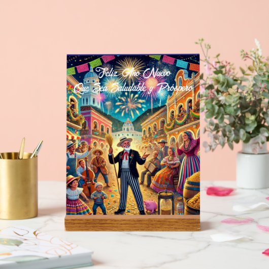 Silvesterfeier El Año Viejo Acrylschild (Hochzeit)