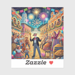 Silvesterfeier El Año Viejo Aufkleber