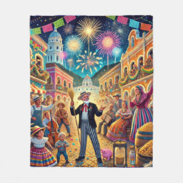 Silvesterfeier El Año Viejo Fleecedecke