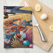 Silvesterfeier El Año Viejo Geschirrtuch (Viertel Falte)