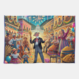 Silvesterfeier El Año Viejo Geschirrtuch