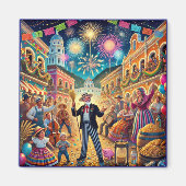 Silvesterfeier El Año Viejo Magnet (Vorne)