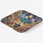 Silvesterfeier El Año Viejo Pappteller (Gewinkelt)