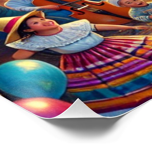 Silvesterfeier El Año Viejo Poster (Ecke)