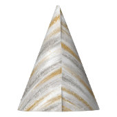 Silvesterfeier mit Silber-Gold-Streifen Partyhütchen (Rückseite)