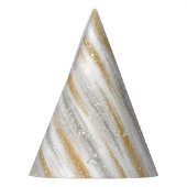 Silvesterfeier mit Silber-Gold-Streifen Partyhütchen (Links)