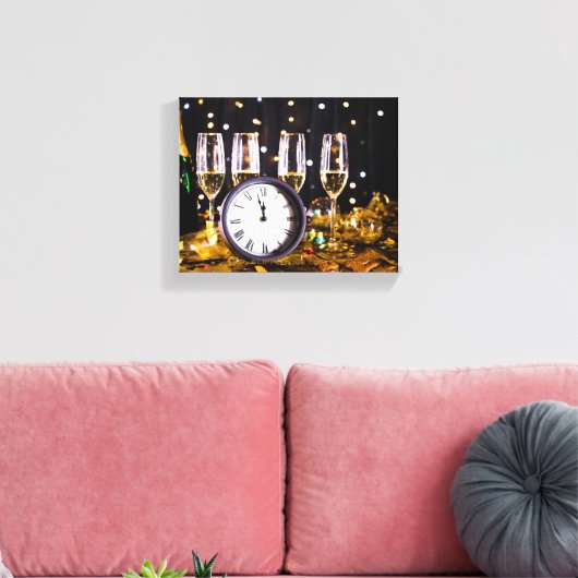 Silvesterfeier SlipperyJoe's Champagner Leinwanddruck (Insitu (Wohnzimmer))