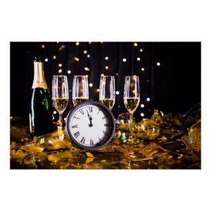 Silvesterfeier SlipperyJoe's Champagner Poster