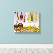 Silvesterfeier SlipperyJoe's Champagner-Wellness-C Leinwanddruck (Insitu (Holzboden))