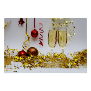 Silvesterfeier SlipperyJoe's Champagner-Wellness-C Poster