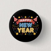 Silvesterfeierdesign Button (Vorderseite)
