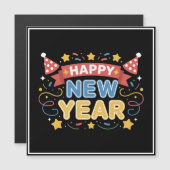 Silvesterfeierdesign Magnetkarte (Vorne/Hinten)