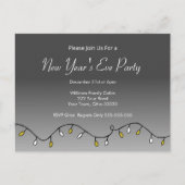 Silvesterfest im Party 2024 Einladungspostkarte (Vorderseite)