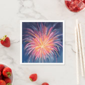 Silvesterfeuerwerk | Aquarell Serviette (Beispiel)