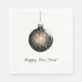 Silvesterfeuerwerk Ball Serviette (Vorderseite)