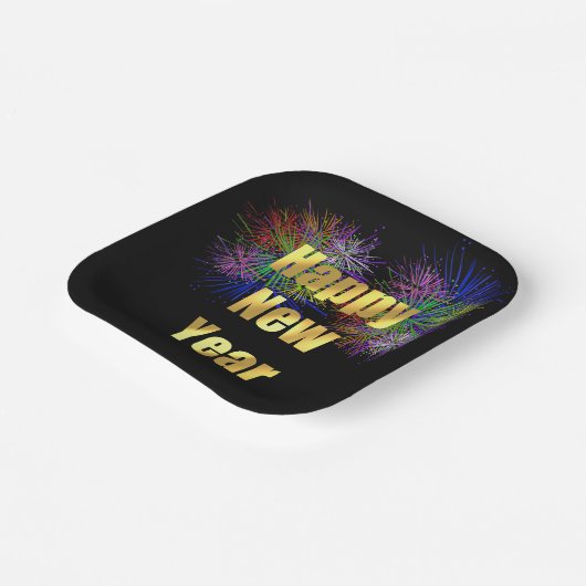 Silvesterfeuerwerke im Party Pappteller (Gewinkelt)