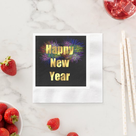 Silvesterfeuerwerke im Party Serviette (Beispiel)