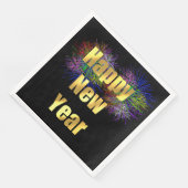 Silvesterfeuerwerke im Party Serviette (Ecke)