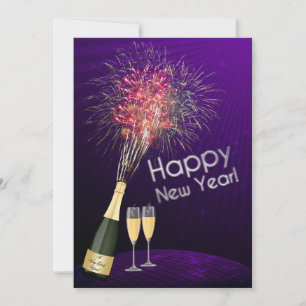 Silvesterfeuerwerke Lasst uns Party Einladung 5