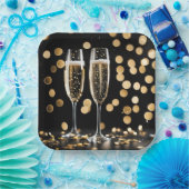 Silvesterflöten Pappteller (Party)