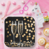 Silvesterflöten Pappteller (Party)